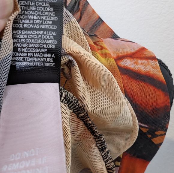 Revolve AFRM Zadie Long Sleeve Mesh Top in Butterfly Sub - Picture 7 of 7